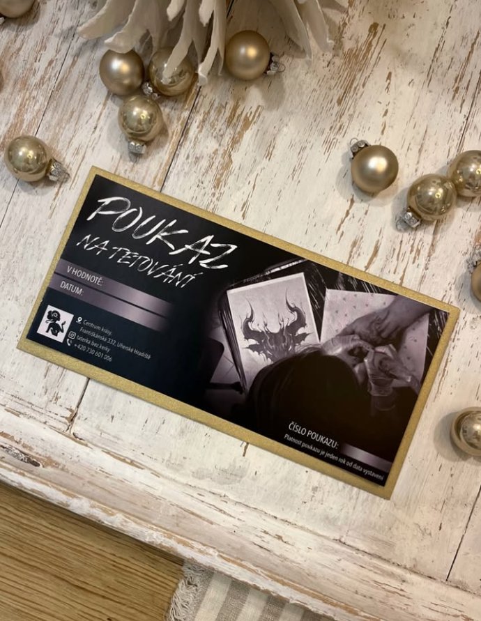 Poukaz na tetování — dárkový voucher